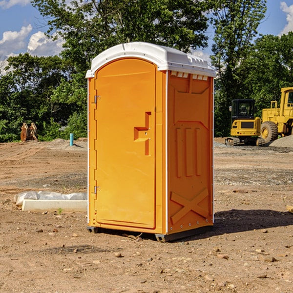 how often are the portable restrooms cleaned and serviced during a rental period in Joaquin Texas